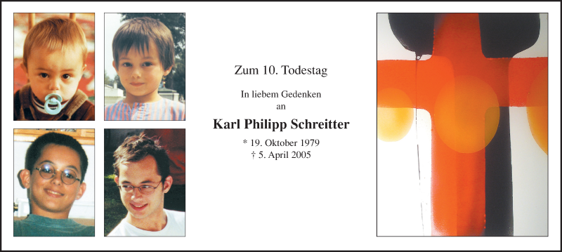  Traueranzeige für Karl Philipp Schreitter vom 04.04.2015 aus Kleine Zeitung