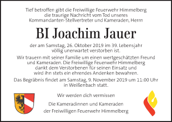 Traueranzeige von Joachim Jauer von Kleine Zeitung