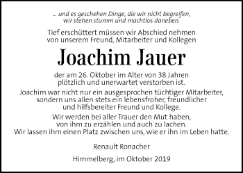Traueranzeige von Joachim Jauer von Kleine Zeitung
