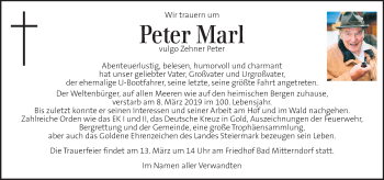 Traueranzeige von Peter Marl von Kleine Zeitung