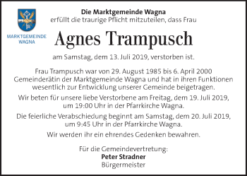 Traueranzeige von Agnes Trampusch von Kleine Zeitung