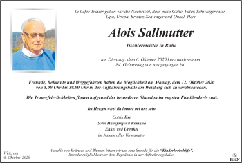 Traueranzeige von Alois Sallmutter von Kleine Zeitung