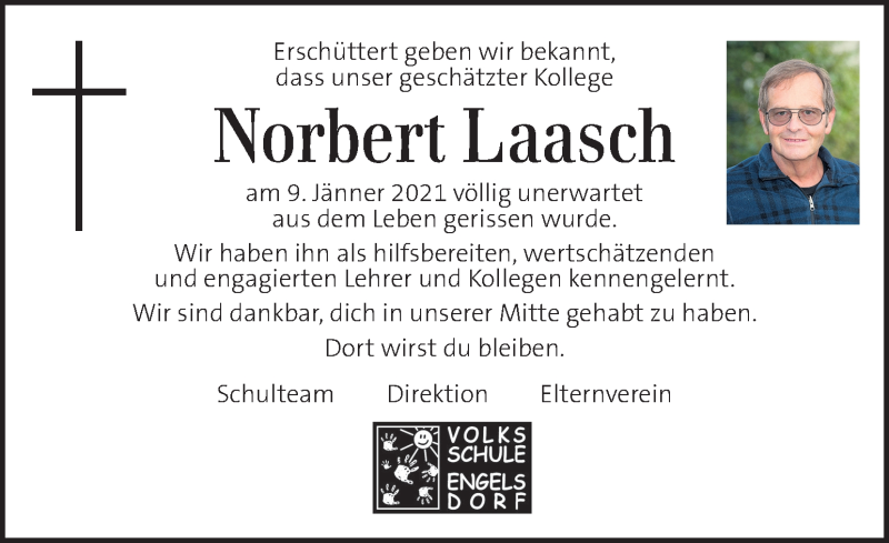  Traueranzeige für Norbert Laasch  vom 13.01.2021 aus Kleine Zeitung