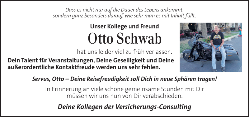  Traueranzeige für Otto Schwab vom 13.01.2021 aus Kleine Zeitung