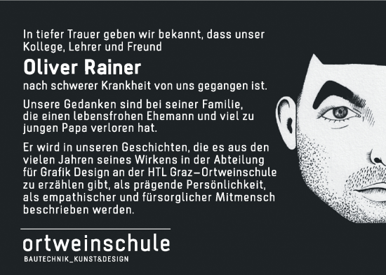 Traueranzeige von Oliver Rainer von Kleine Zeitung