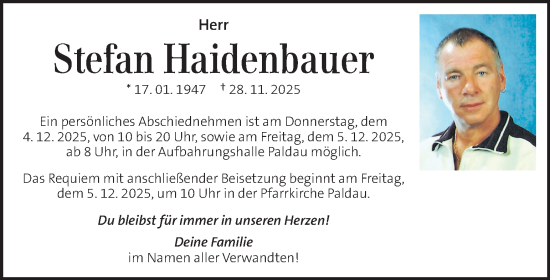 Traueranzeige von Stefan Haidenbauer von Kleine Zeitung