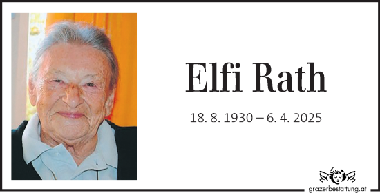 Traueranzeige von Elfi Rath von Kleine Zeitung