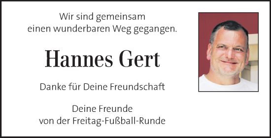 Traueranzeige von Hannes Gert von Kleine Zeitung