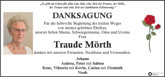 Traueranzeige von Traude Mörth von Kleine Zeitung