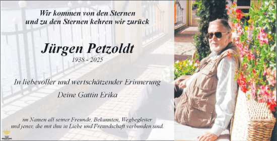 Traueranzeige von Jürgen Petzoldt von Kleine Zeitung